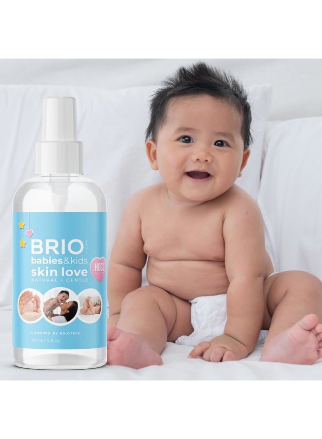 BRIOTECH Babies & Kids Skin Love, Soothing Hypochlorous Acid Spray, Pure HOCl for Sensitive Skin, Calm Redness & Bumps, Support Against Diaper Irritation, Gentle & Vegan, 4 fl oz  - Image 2