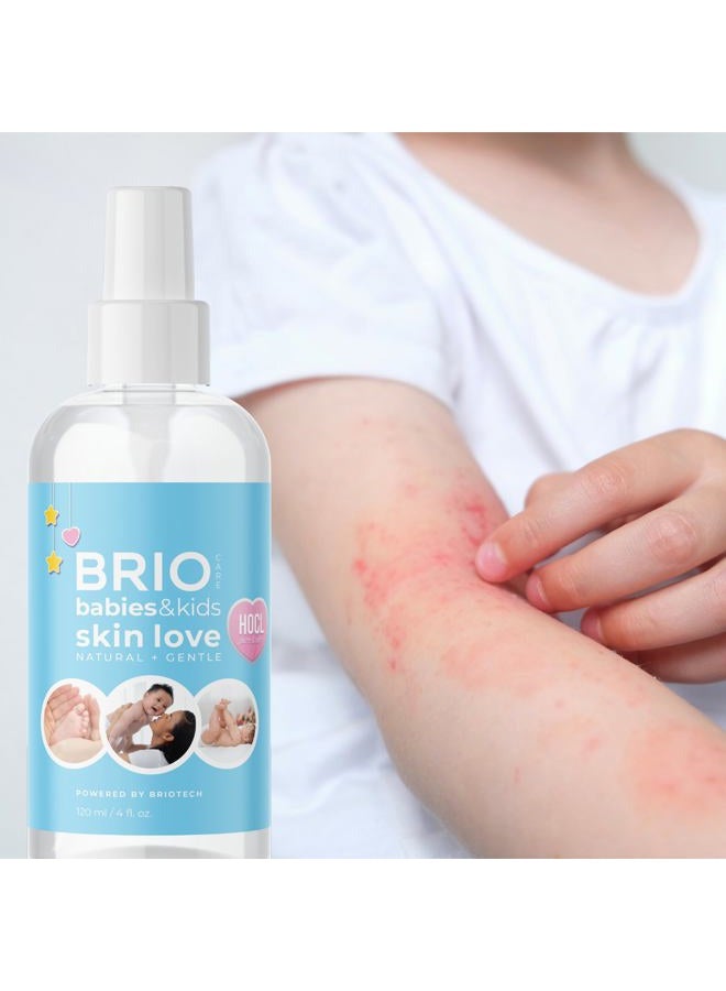 BRIOTECH Babies & Kids Skin Love, Soothing Hypochlorous Acid Spray, Pure HOCl for Sensitive Skin, Calm Redness & Bumps, Support Against Diaper Irritation, Gentle & Vegan, 4 fl oz  - Image 5