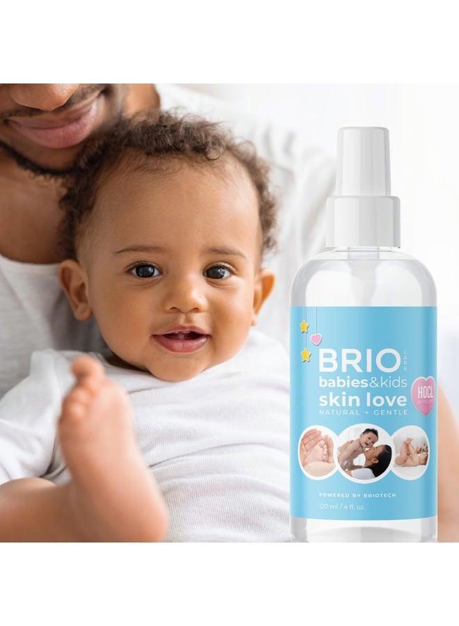 BRIOTECH Babies & Kids Skin Love, Soothing Hypochlorous Acid Spray, Pure HOCl for Sensitive Skin, Calm Redness & Bumps, Support Against Diaper Irritation, Gentle & Vegan, 4 fl oz  - Image 4