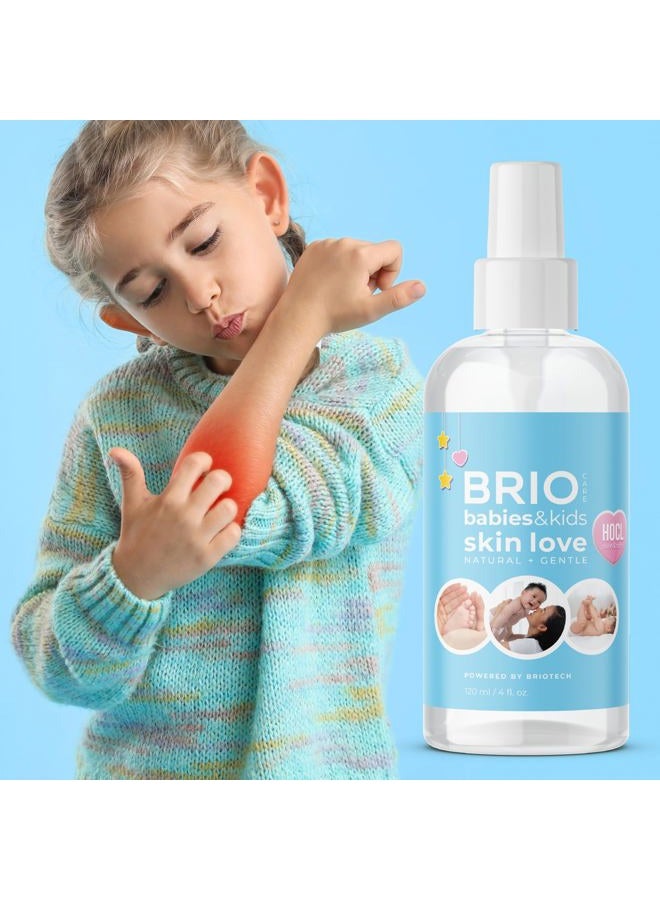 BRIOTECH Babies & Kids Skin Love, Soothing Hypochlorous Acid Spray, Pure HOCl for Sensitive Skin, Calm Redness & Bumps, Support Against Diaper Irritation, Gentle & Vegan, 4 fl oz  - Image 3