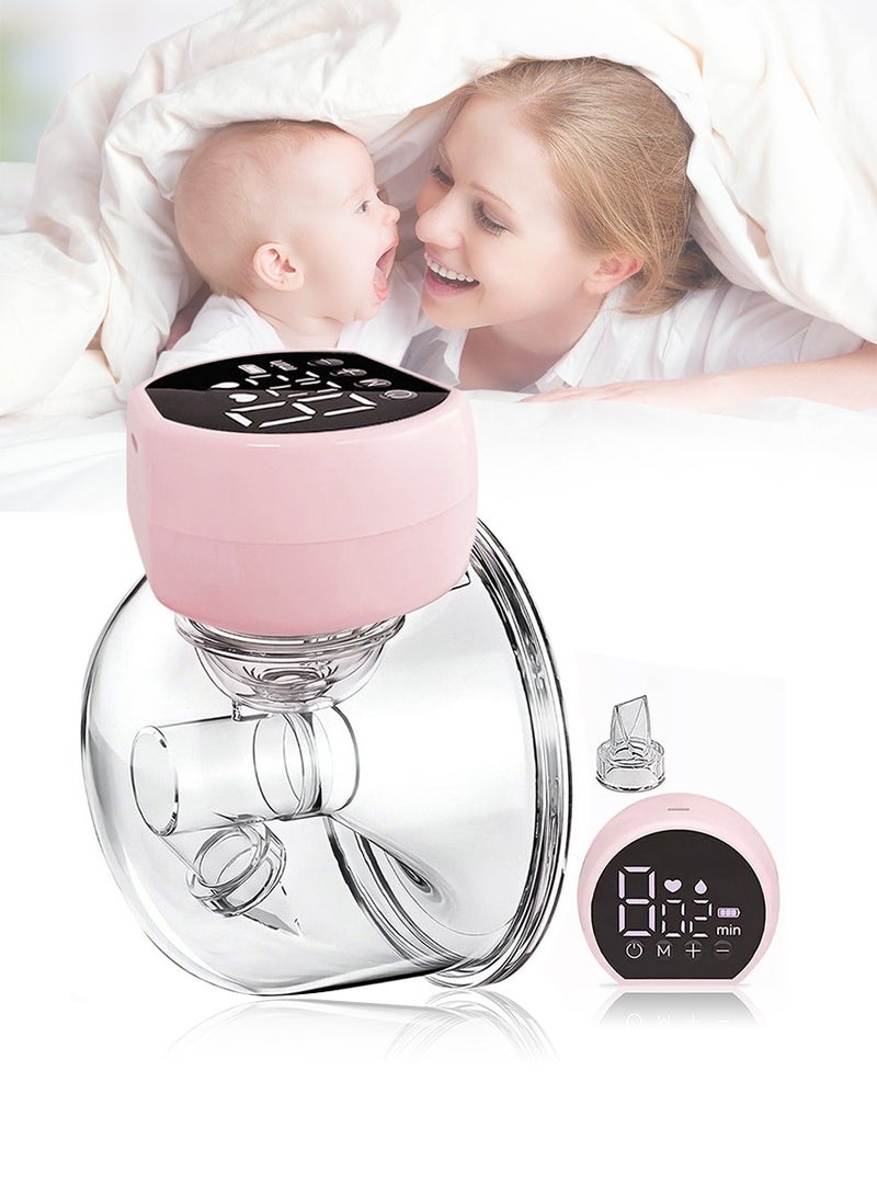 Wearable Electric Breast Pump, Portable Anti-Reflux Breast Pump, 3 Modes and 9 Levels Touch Screen LED Display, USB Rechargeable, Ultra Quiet and Painless, Memory Function, Massageable - Image 1
