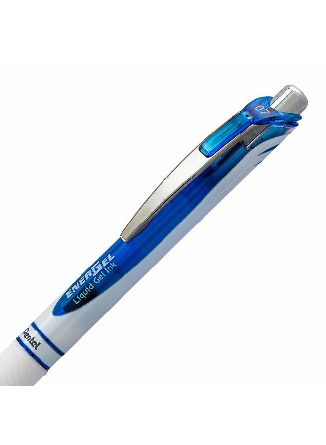 Pentel EnerGel Pearl Deluxe RTX Retractable Liquid Gel Pen, (0.7mm), Black Ink/Blue Ink, 2 Pack (BL77WBP2AC) - Image 3