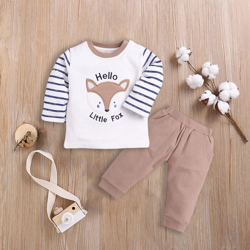 BABY GO 100% Cotton Full Sleeves Clothing Set for Baby Boys and Girls - Image 3