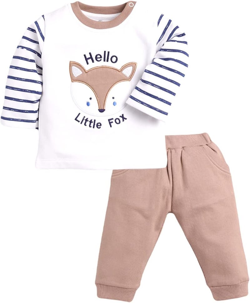 BABY GO 100% Cotton Full Sleeves Clothing Set for Baby Boys and Girls - Image 1