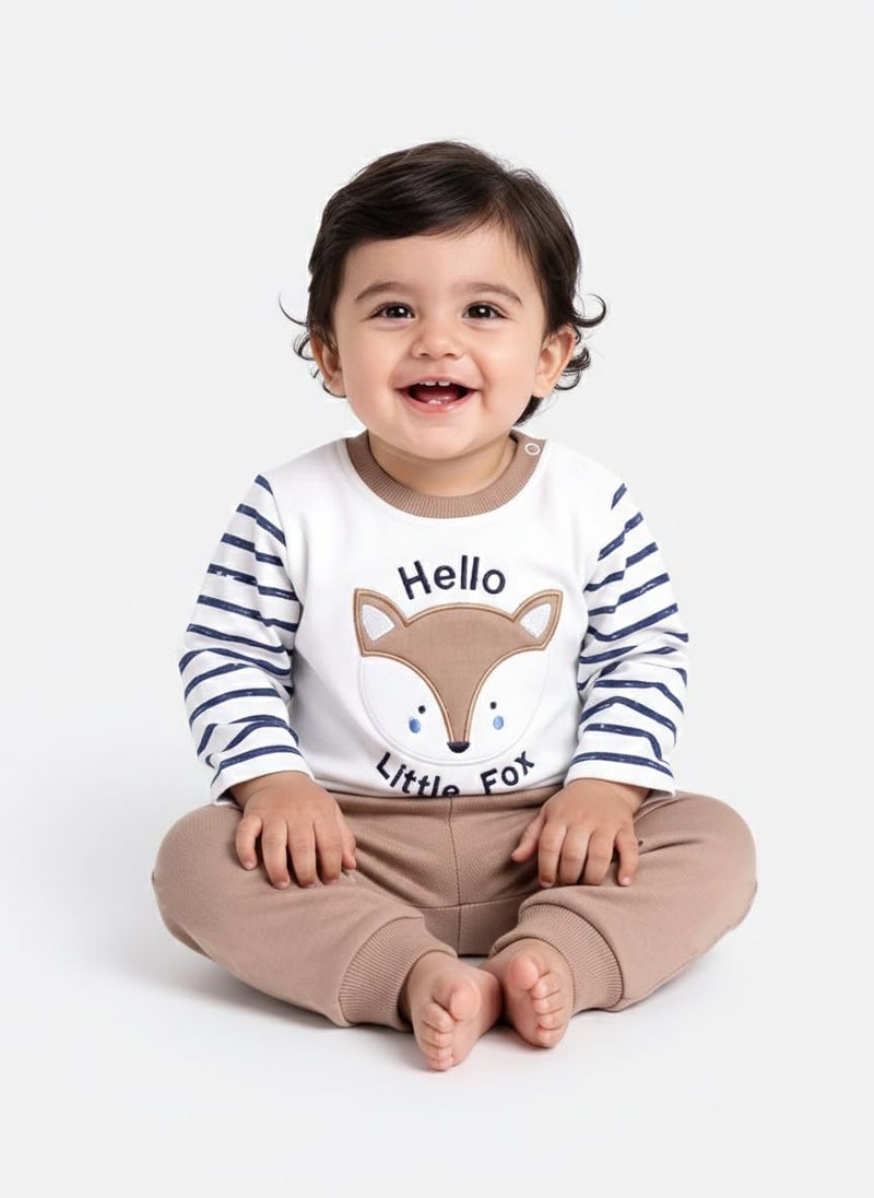 BABY GO 100% Cotton Full Sleeves Clothing Set for Baby Boys and Girls - Image 2