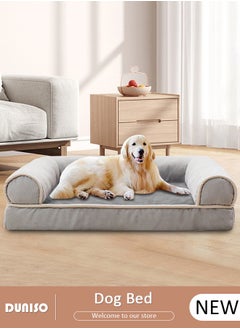 DUNISO Dog Bed, Non-Slip Pet Sofa Lounger Puppy Couch Removable Machine Washable Cover Cushion Big Cat Kennel Cot, Medium Large Adult Dogs Kitten Sleeping Mattress  - Image 1