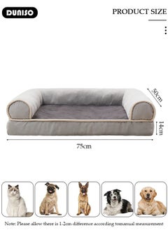 DUNISO Dog Bed, Non-Slip Pet Sofa Lounger Puppy Couch Removable Machine Washable Cover Cushion Big Cat Kennel Cot, Medium Large Adult Dogs Kitten Sleeping Mattress  - Image 2