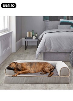 DUNISO Dog Bed, Non-Slip Pet Sofa Lounger Puppy Couch Removable Machine Washable Cover Cushion Big Cat Kennel Cot, Medium Large Adult Dogs Kitten Sleeping Mattress  - Image 5