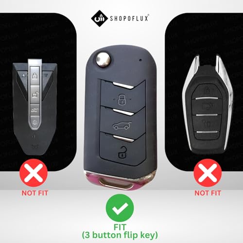 Shopoflux® TPU Key Cover Compatible with Mahindra Scorpio N | 3XO | XUV 300 | Marazzo | XUV 700 | XUV 400 ev | Bolero | Thar Roxx 3 Button Flip Key (White) - Image 2