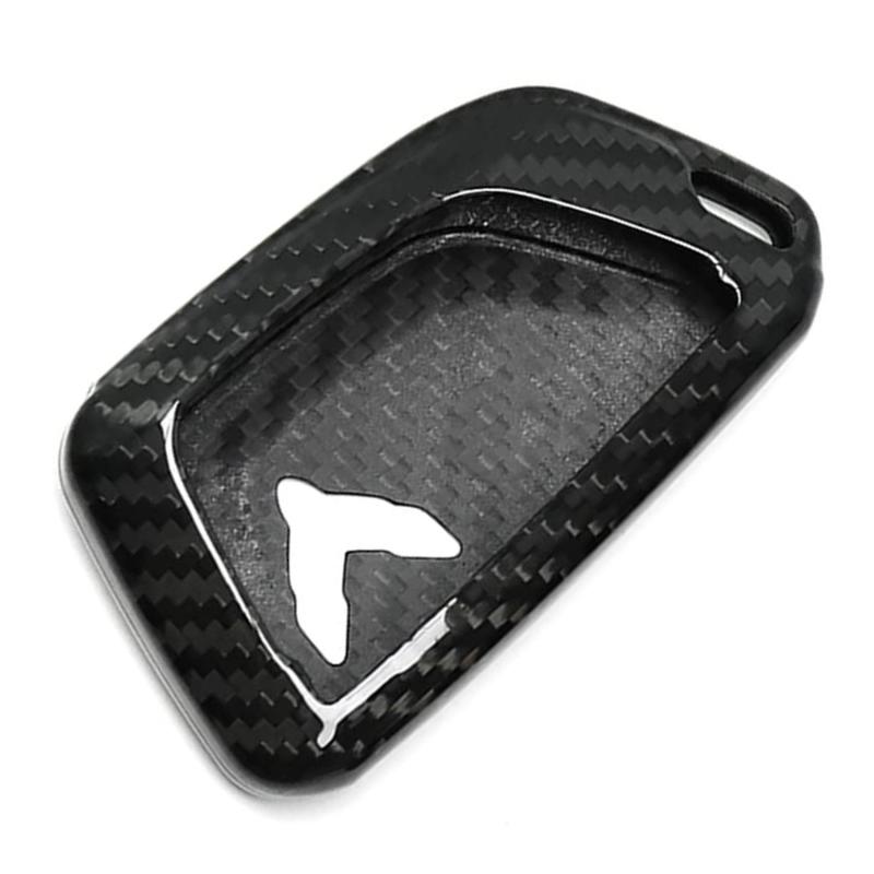 Corvette Key Case: Carbon Fiber Black, Premium Clear Coat Enhances Woven Patterns - Direct Snap-On Installation For Chevrolet Corvette C8 (2020 2021) - Image 1