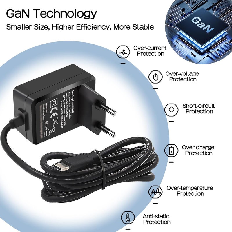 Geekworm Raspberry Pi 5 Power Supply GaN PD 27W 5.1V 5A USB-C - Image 2