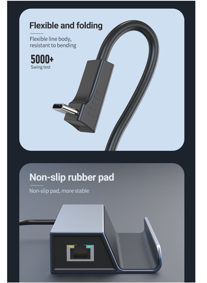 B NEW - For Valve Steam Deck 6 in 1 Dock Docking Station, 4K@60Hz HDMI, USB C PD 100W, Rj45 Ethernet,USB 2.0 x 3 , Aluminum Steam Deck Stand - Image 1