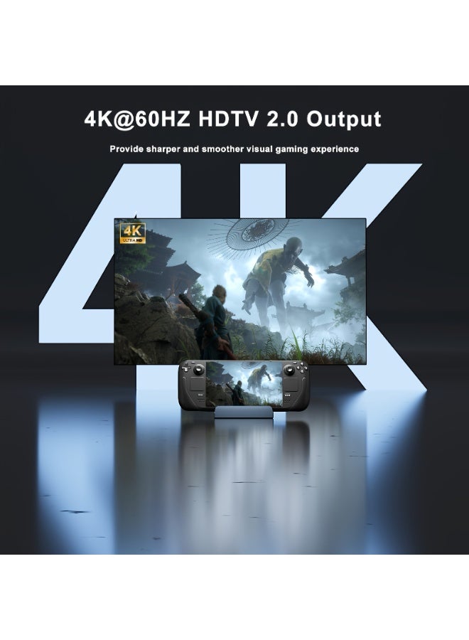 بينو 6 في 1 محطة الرصيف لصمام سطح البخار ، 4K@60Hz HDMI 2.0 ، USB C PD 100W الشحن ، Rj45 Ethernet 100M ، USB 3.0 × 1 ، USB 2.0 × 2 ، وقف سطح البخار الألومنيوم - Image 5