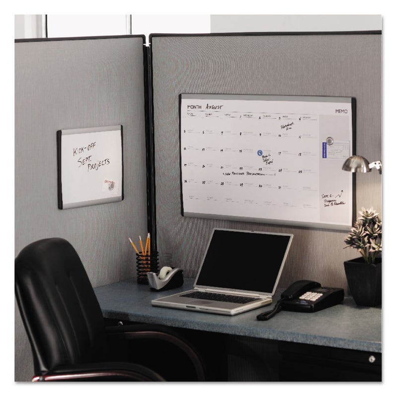 Quartet Dry Erase Board, Magnetic, 14" x 11", Whiteboard, Cubicle, Arc, Aluminum Frame (ARC1411) - Image 3