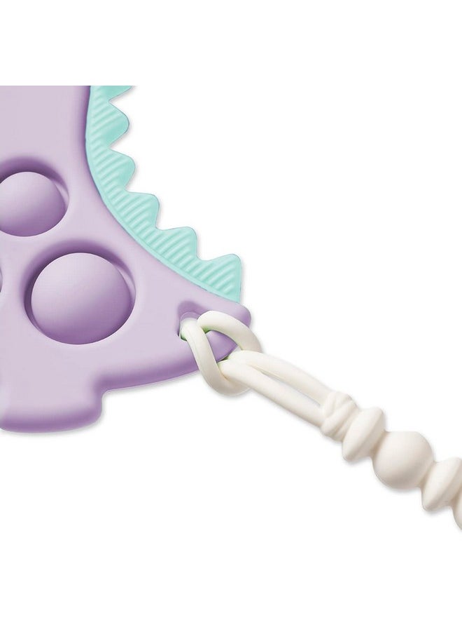 Itzy Ritzy Itzy Ritzy Sensory Popper Toy for Babies - Itzy Pop Toy Features Raised Textures to Soothe Sore Gums, Relieve Stress & Improve Motor Skills - Baby & Toddler Fidget Toy for 3 Mo. & Up (Purple Dinosaur)  - Image 1