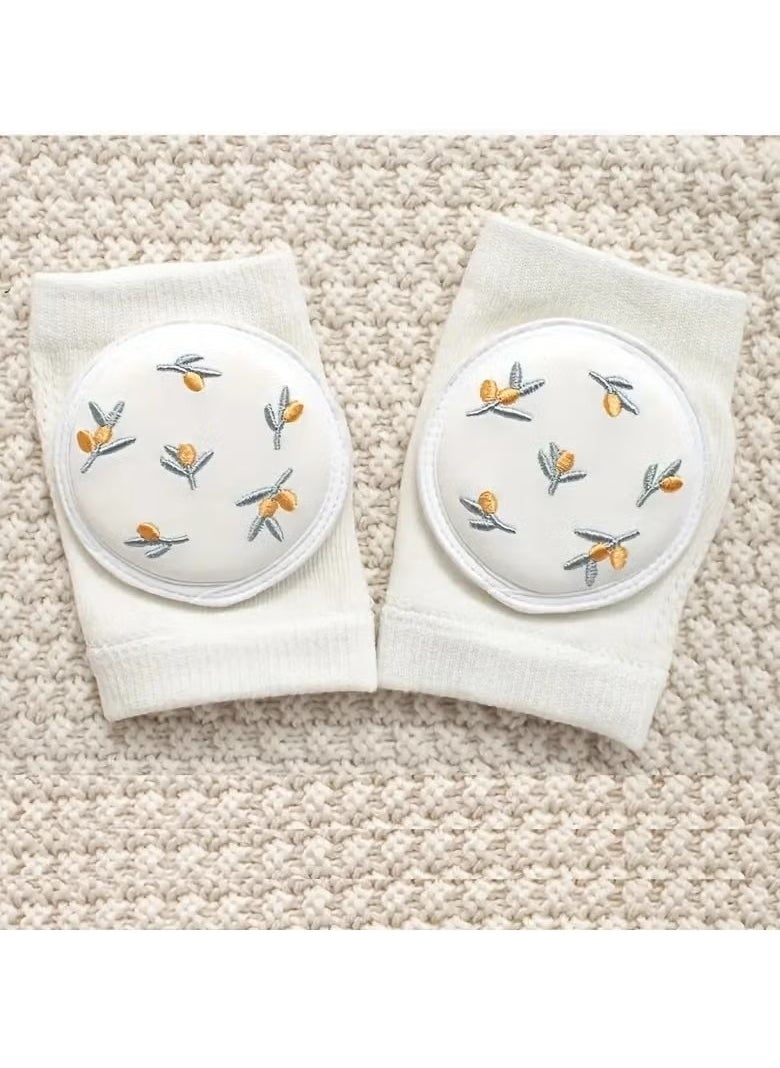 Gonice Baby Knee Pads Summer Thin Baby Learning To Climb, Anti-fall Embroidered Mesh Crawling Protective Gear Elastic Sponge Elbow Pads  - Image 2
