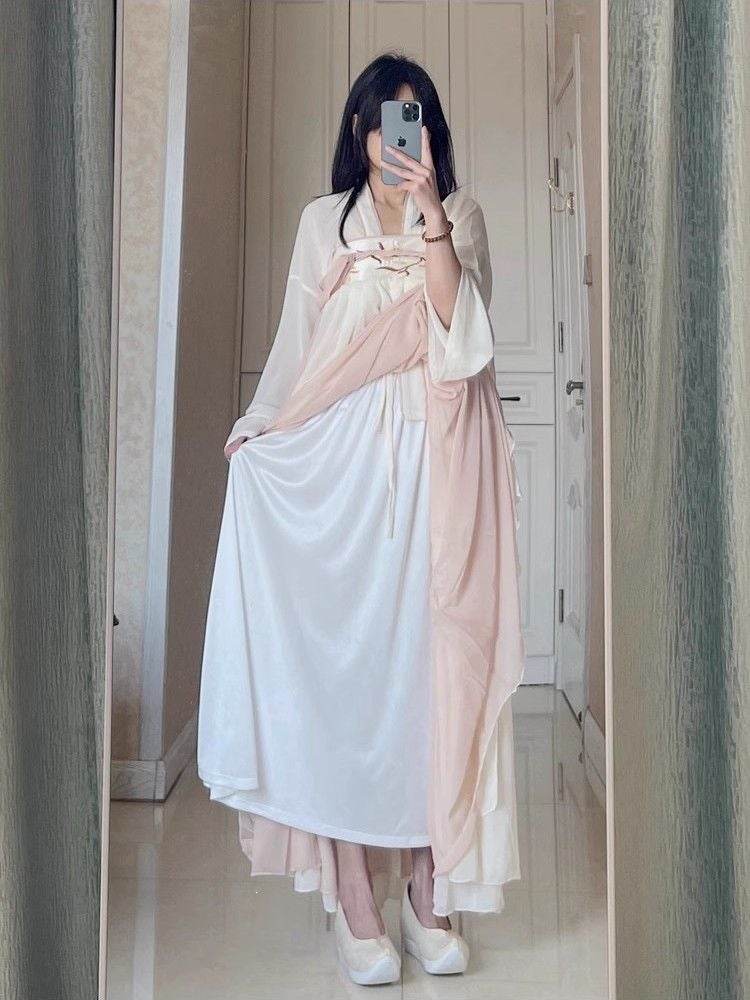 تنورة داخلية نسائية على شكل حرف A مع بطانة مضادة للكشف - أبيض - Image 3