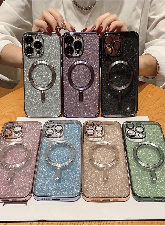 Shining Magnetic Phone Case, MagSafe Phone Case, Inlaid with Metal Ring, Shockproof and Drop-Proof, High-Grade Glitter Texture - Rose Gold - pzsku/Z2178CFA512E890AB98C8Z/45/_/1735974969/438e5cfd-b02f-417f-9497-607dfa01b5f9