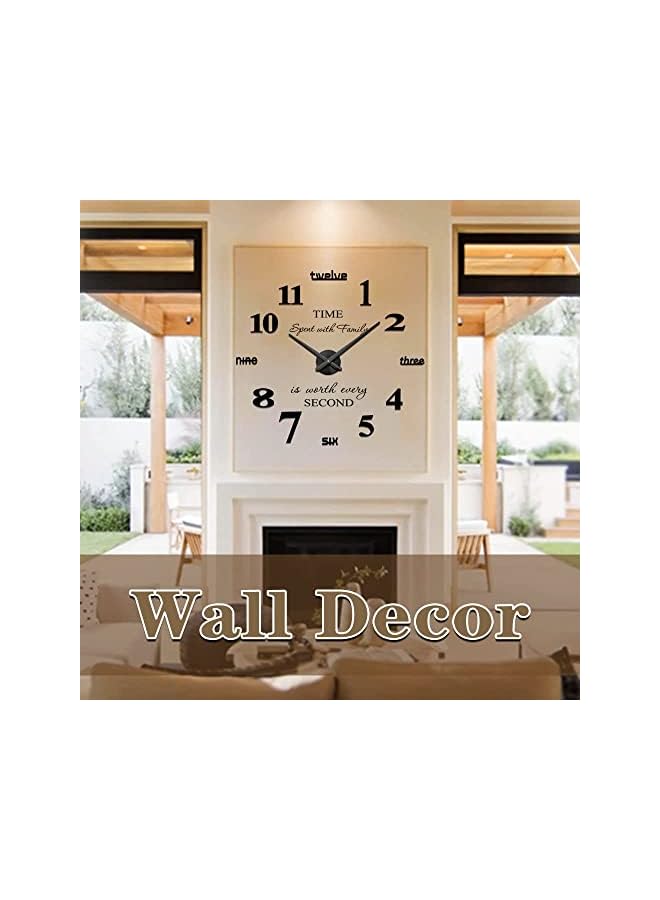 Raxoom Large DIY 3D Wall Clock with Mirror Numbers Stickers - Image 2
