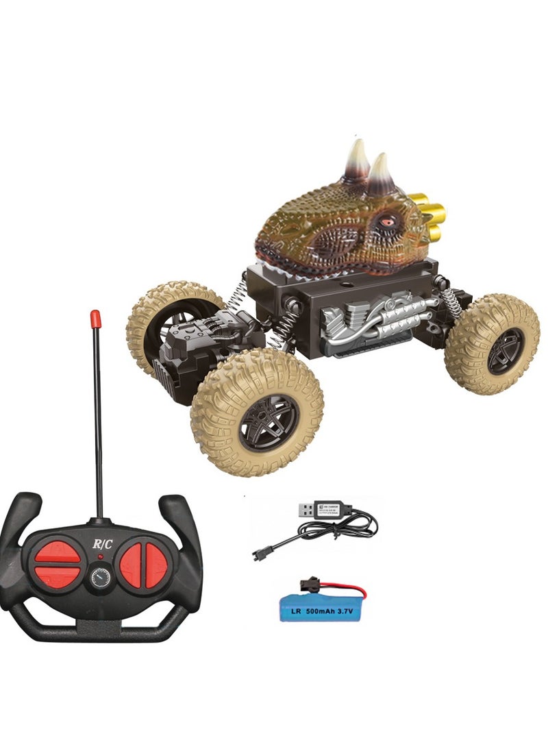 BAYBEE Baybee Dinosaur Remote Control Car Toys for Kids,Children Car with LED Light, High-Speed Off Road RC Rally Cars With Shock Absorber Gift for 3 to 8 Years Old Boys Girls 