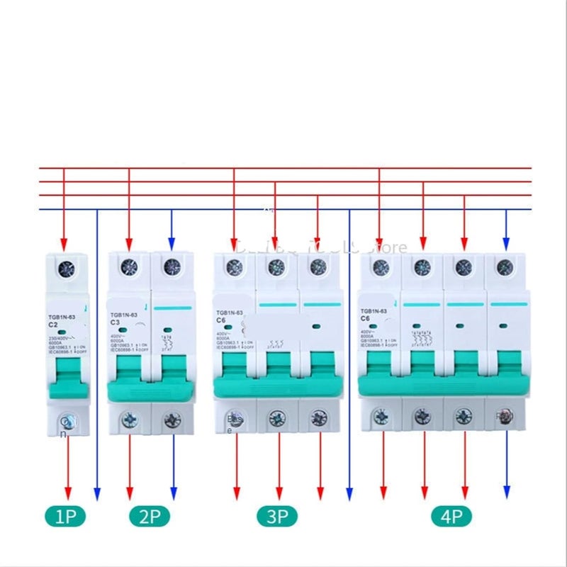 4P 4A DC 220V 380V Solar Mini Circuit Breaker MCB Fuse 1Pcs - Image 3