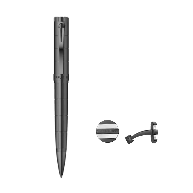 شيروتي 1881 Marco Pen and Cufflinks Grey Set box for Men's