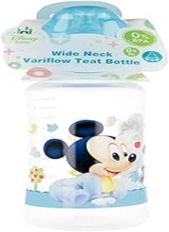 STOR Stor 8412497398034 bottle neck wide 360 ml silicone teat 3 positions mickey mouse - disney - baby paint pot, black 