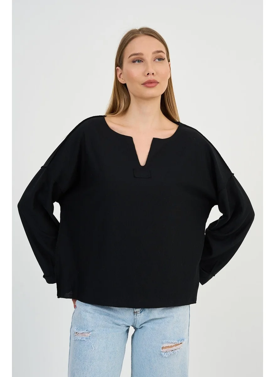 Alexander Gardi V Neck Loose Blouse (B21-5001)