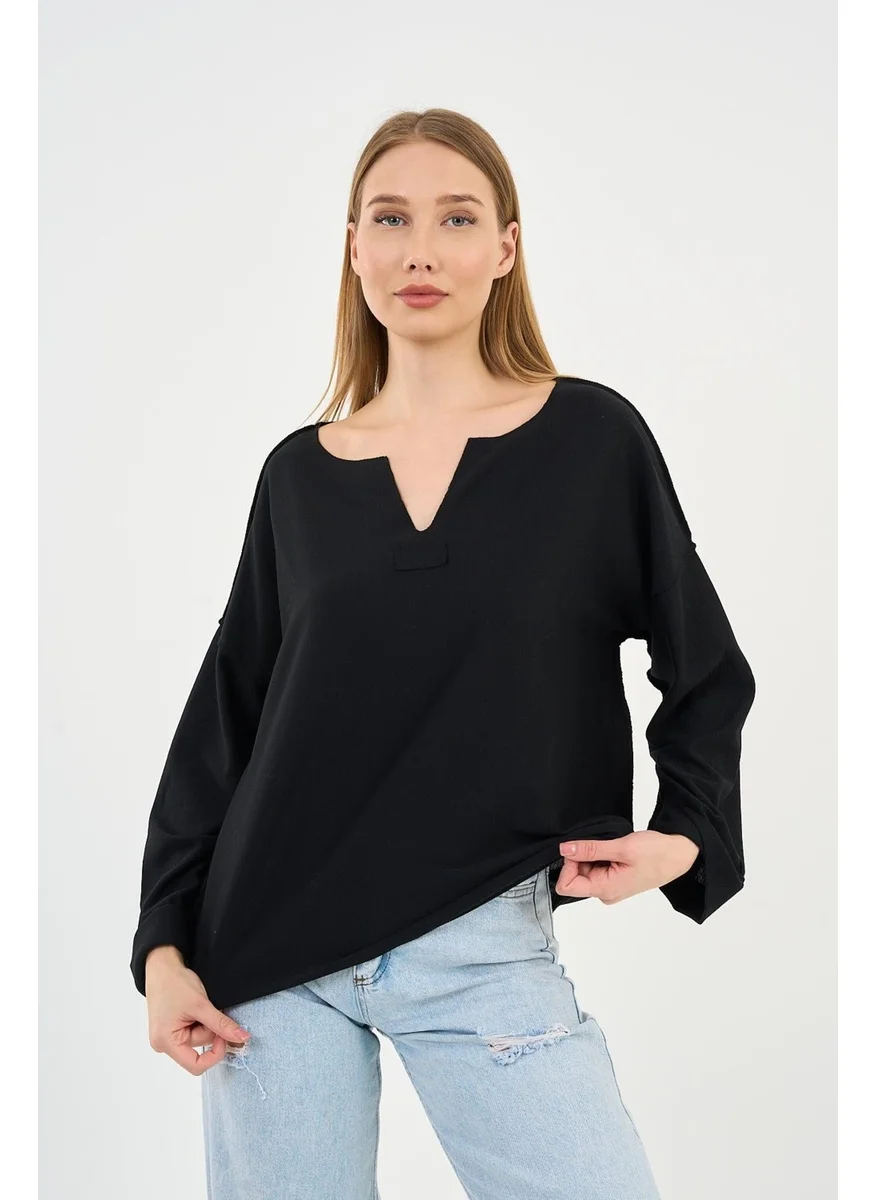 Alexander Gardi V Neck Loose Blouse (B21-5001)