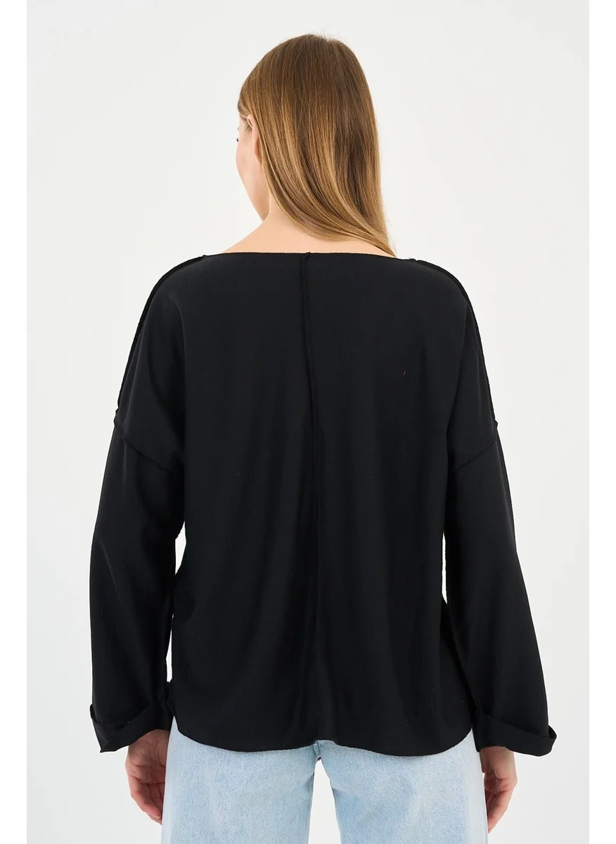 Alexander Gardi V Neck Loose Blouse (B21-5001)