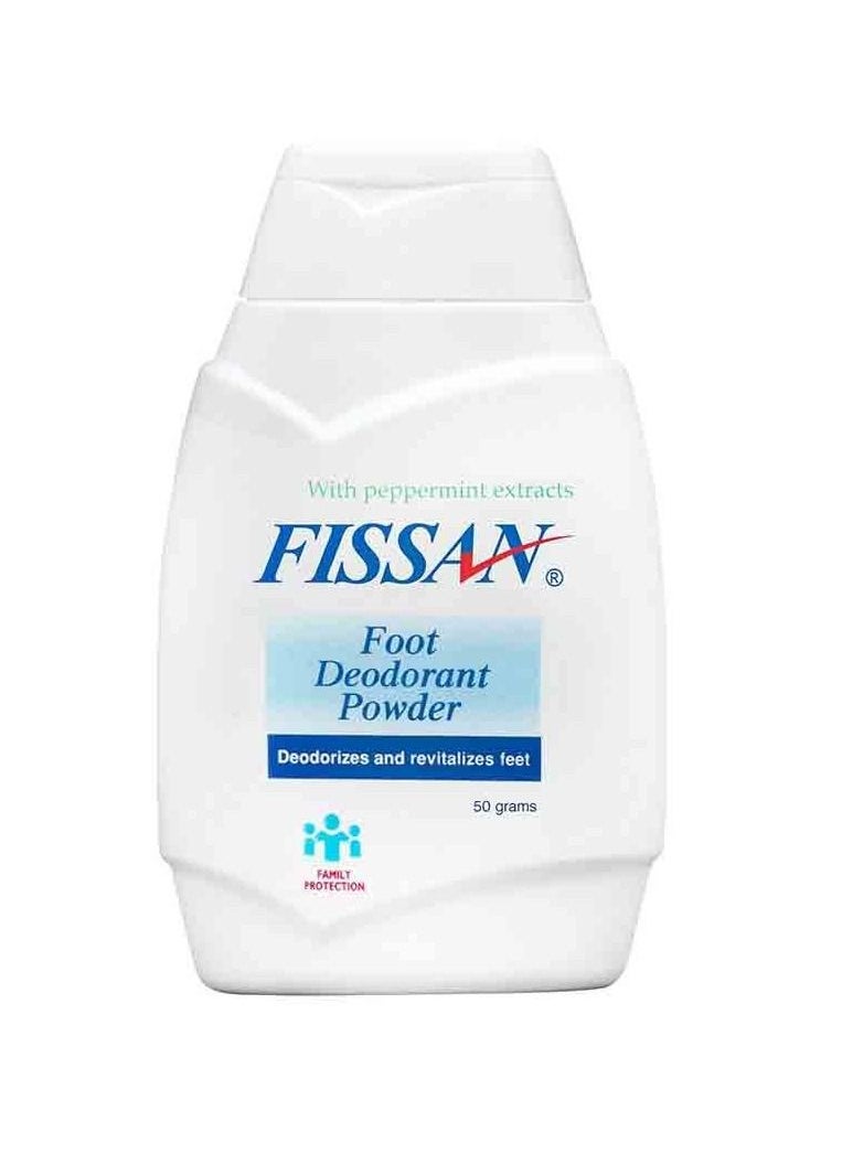 fissan Powder to remove foot odors, 50 gm 
