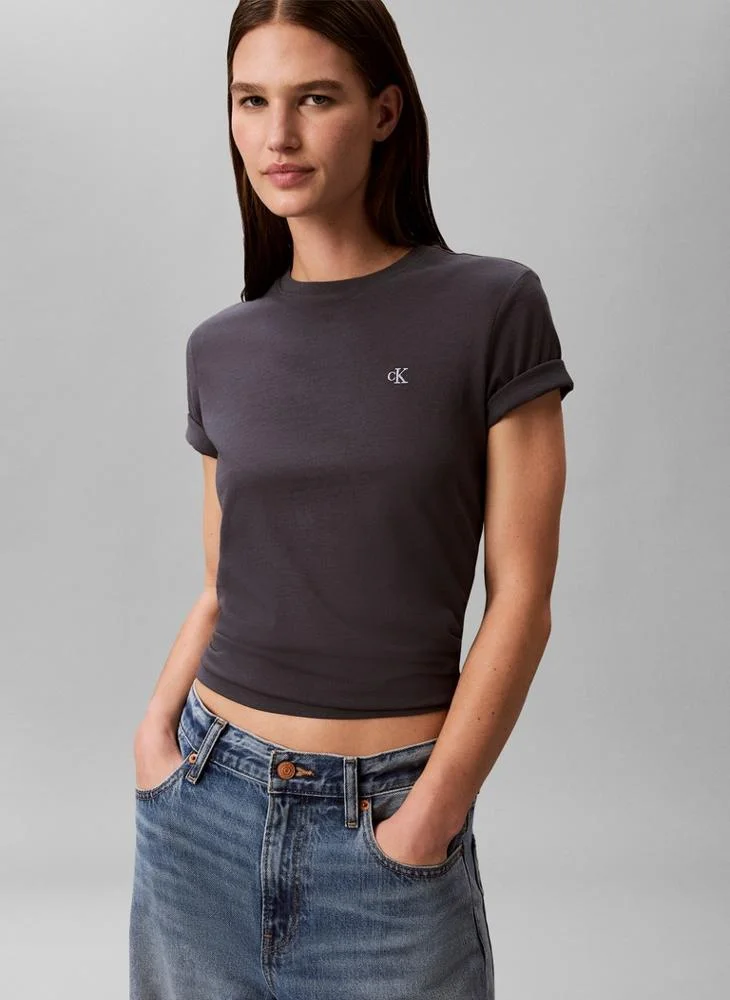 Calvin Klein Jeans  Monogram Crew Neck T-Shirt for Women | Best Price UAE