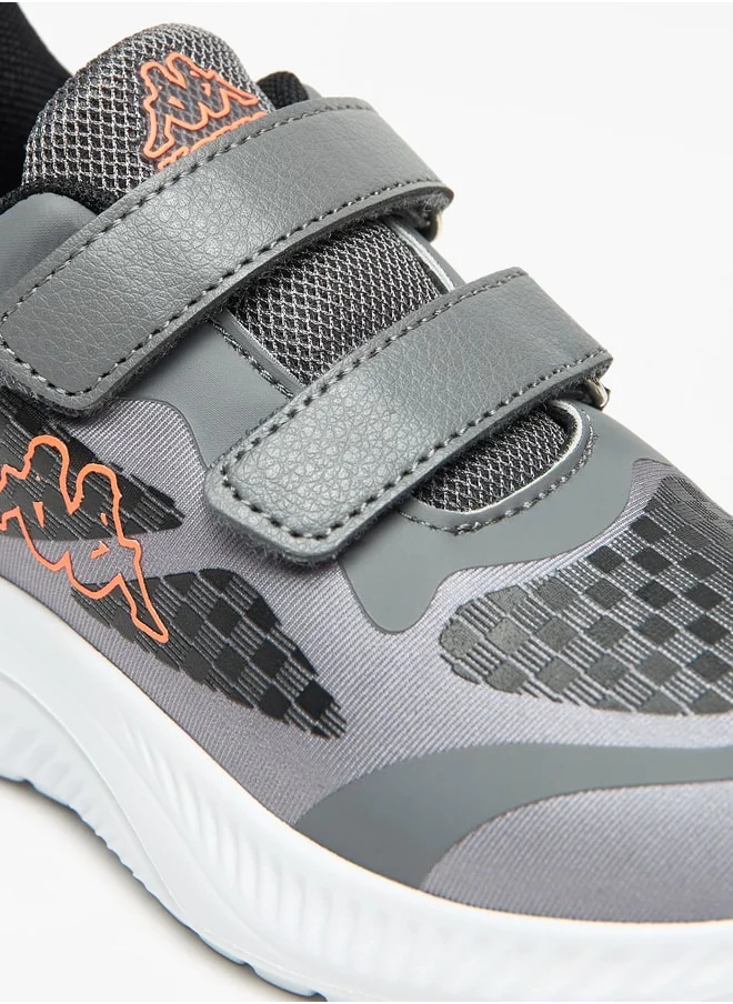 Kappa Boy's Logo Print Sports Shoes with Hook and Loop Closure