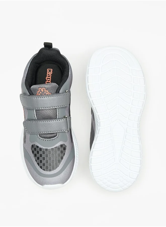 Kappa Boy's Logo Print Sports Shoes with Hook and Loop Closure