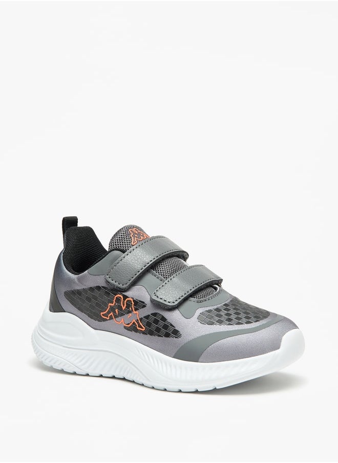 Kappa - Boy's Logo Print Sports Shoes with Hook and Loop Closure - Image 1