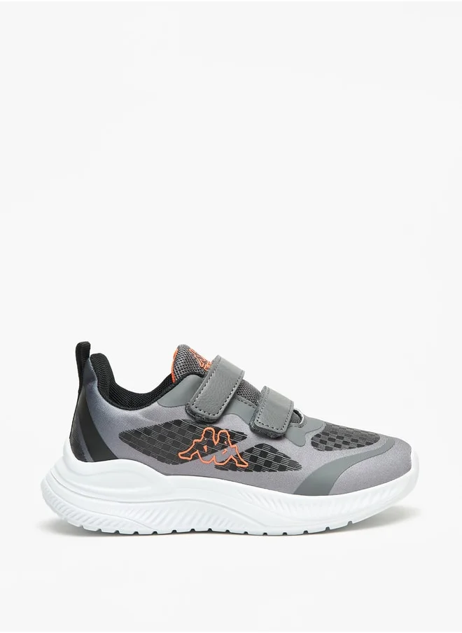 Kappa Boy's Logo Print Sports Shoes with Hook and Loop Closure
