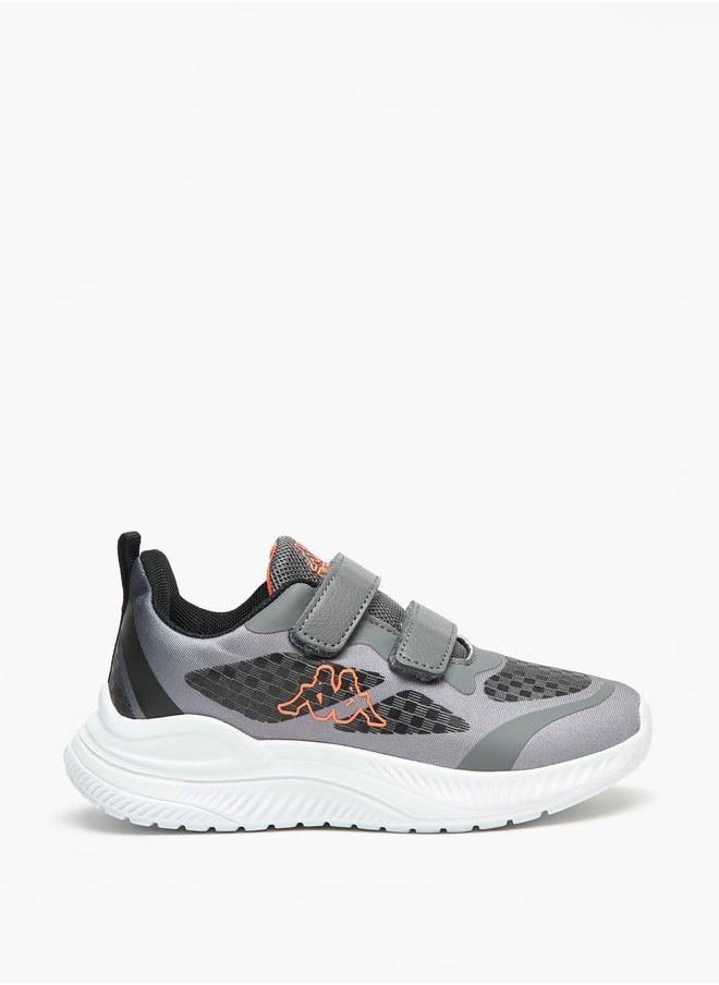 Kappa - Boy's Logo Print Sports Shoes with Hook and Loop Closure - Image 1