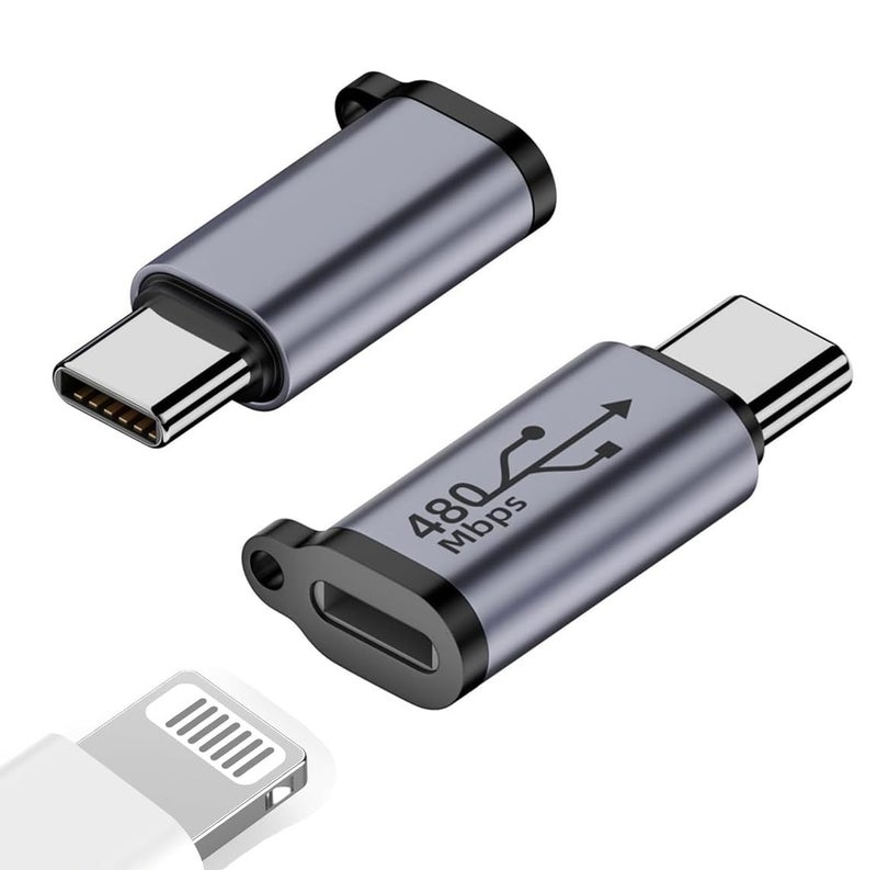 ETZIN USB C Male to Lighting Female Adapter for 15/15 Pro/15 Pro Max/15 Plus Gender Changer Adapter,Type C Charger Connector (EPL-1298CC) - Image 1