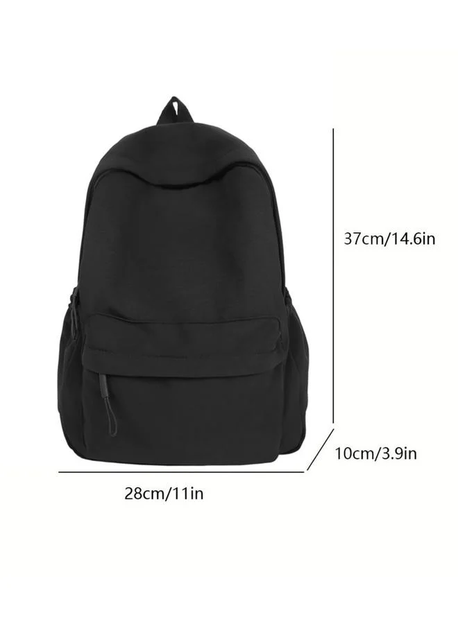 Take Two Black Plain Backpack