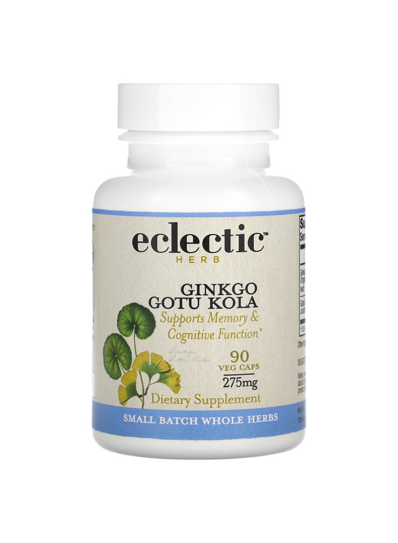 Eclectic Herb Ginkgo Gotu Kola, 275 mg, 90 Veg Caps