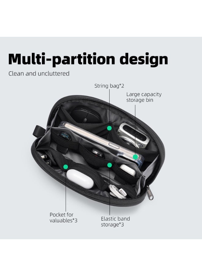 مارك رايدن حقيبة تنظيم رقمي مارك رايدن - رمادية، حقيبة سفر صغيرة للأدوات، جيب متعدد من أكسفورد بسحاب  وقماش مقاوم للماء - ×× سم - Image 4