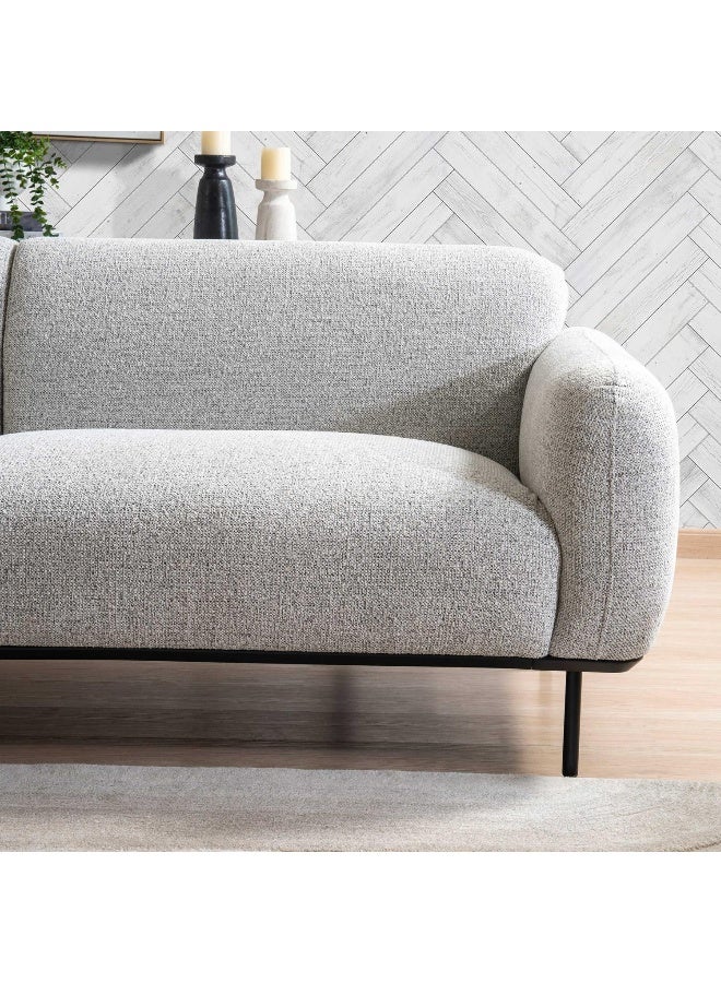 Pan Home Teek 3 Seater Sofa- Grey - Image 4