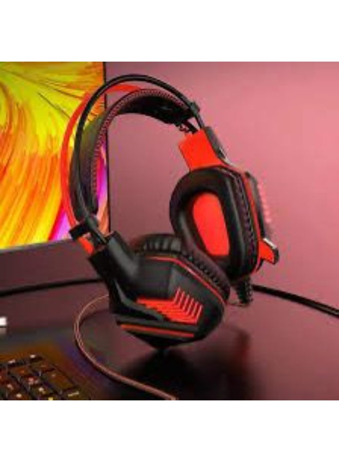 Wired Gaming Headset with High Sensitivity Microphone, Volume Control & 3.5mm Jack for Comfortable Immersive Sound Experience - Image 3