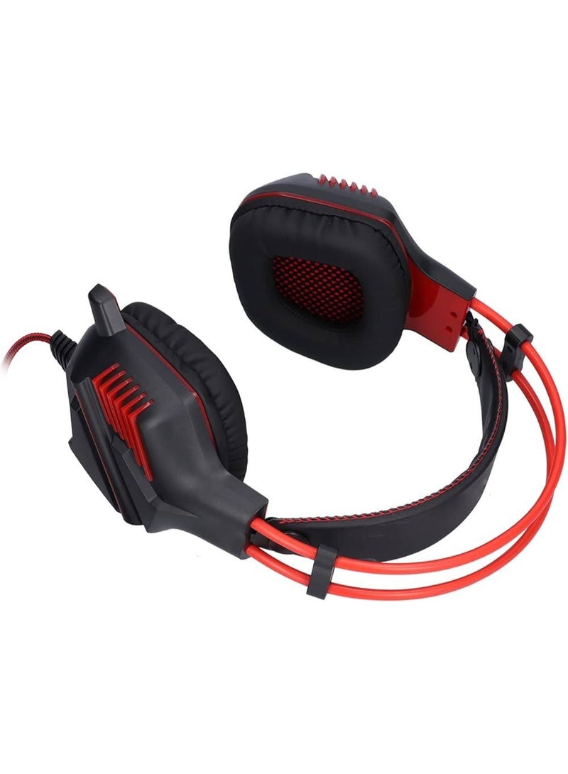 Wired Gaming Headset with High Sensitivity Microphone, Volume Control & 3.5mm Jack for Comfortable Immersive Sound Experience - Image 4