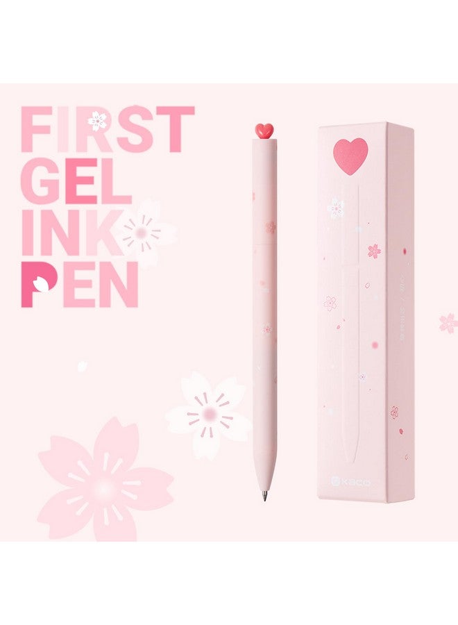 Kaco First Gel Pens Cute Stationery, Pack Of 2 Pieces Heart Pen Set With Extra 4 Black Refills (2 Pink) - Image 2
