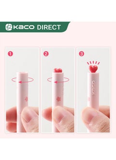 Kaco First Gel Pens Cute Stationery, Pack Of 2 Pieces Heart Pen Set With Extra 4 Black Refills (2 Pink)  - Image 3