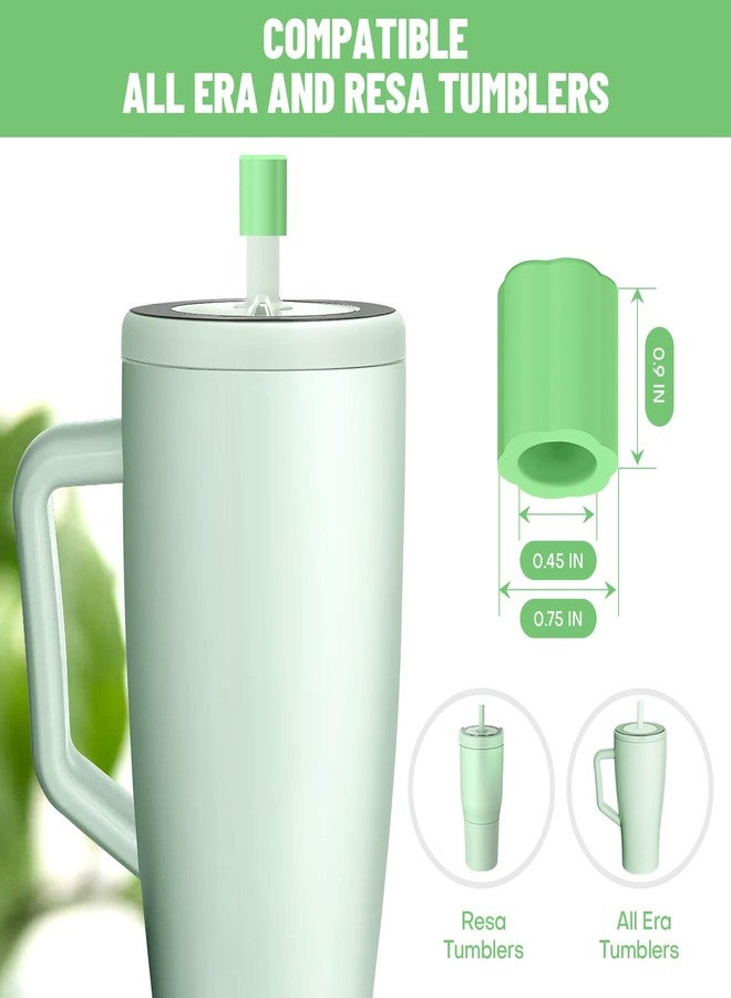 Rolitwils 2 Pack Magnetic Straw Cover, Silicone Leakproof Straw Protector for Tumbler, Compatible with Era/Resa, Drinkware Accessory - Image 2