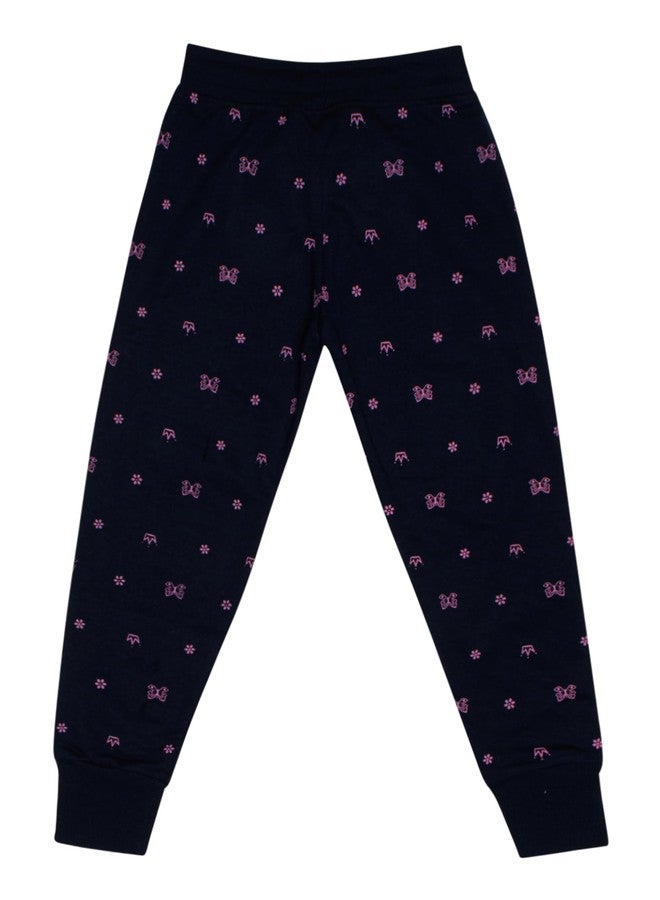 BODYCARE Girls Printed Track Pant - Navy - Image 2