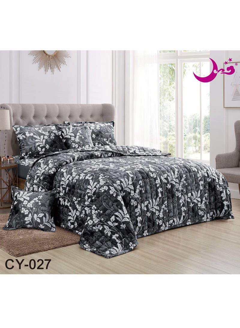 Double winter floral velvet compressed mattress