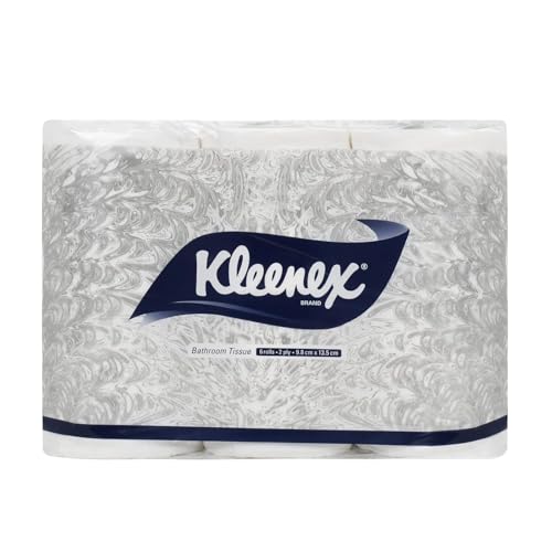 Kleenex 60047 2 ply Toilet Paper Tissue Roll, 6 Rolls, 160 Pulls/Roll (Total 960 Sheets) - Image 1